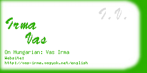 irma vas business card